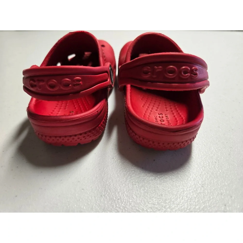 Crocs Classic Clog Toddler 6 baby Red Slip On Shoes Kids Lightweight Comfort